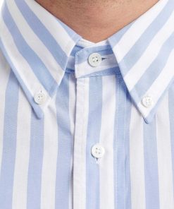 Uomini Giannini Camicie | Camicia Aspesi S3_A_Ce13_M261_ Bianco/Blu (20103)