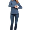 Donne Giannini Camicie | Xacus Camicia Fantasia Blu/Marrone (003)