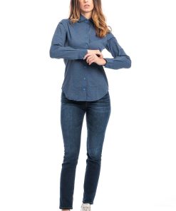 Donne Giannini Camicie | Xacus Camicia Fantasia Blu/Marrone (003)