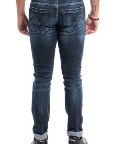 Uomini Giannini Jeans | Jeans Dondup Blu Scuro Con Rotture (800)