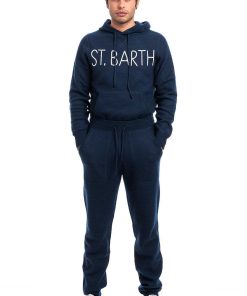 Uomini Giannini Pantaloni | Mc2 Sainth Barth Panta Felpa 61 Blu Marino (00053E)