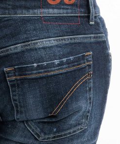 Uomini Giannini Jeans | Jeans Dondup Blu Scuro Con Rotture (800)