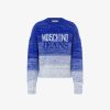 Uomini Giannini Maglioni | Moschino Jeans Maglia Fantasia Blu (J1280)