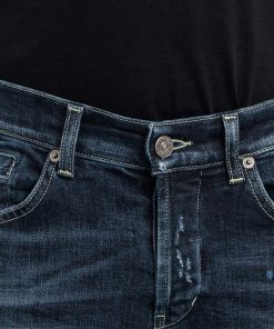 Uomini Giannini Jeans | Jeans Dondup Blu Scuro Con Rotture (800)