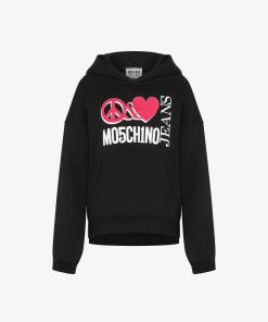 Donne Giannini Felpe | Moschino Jeans Felpa Nero (A2255)