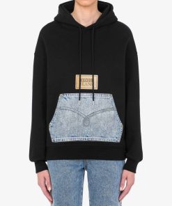 Donne Giannini Felpe | Moschino Jeans Felpa Nero (A6555)