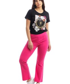 Donne Giannini Pantaloni Sportivi E Pantaloncini | Pantalone Felpa Liu°Jo Ta3145F0090 Fucsia (82143)