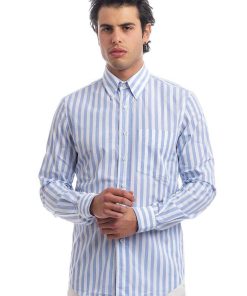 Uomini Giannini Camicie | Camicia Aspesi S3_A_Ce13_M261_ Bianco/Blu (20103)