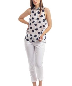 Donne Giannini Camicie | Camicia Xacus 45534 Stella 4142 Bianco/Blu (3)