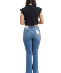 Donne Giannini Jeans | Liu°Jo Jeans Ua3058Ds004 Denim Blu Medio (78417)