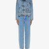 Donne Giannini Capispalla | Moschino Jeans Giacca Fantasia Blu (J1281)