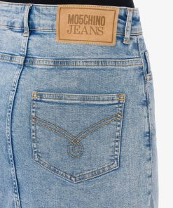 Donne Giannini Gonne | Moschino Jeans Gonna Fantasia Blu (J1295)