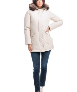 Donne Giannini Capispalla | Woolrich Giubbotto Bianco (8473)