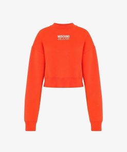 Donne Giannini Felpe | Moschino Jeans Felpa Arancio (J5051)