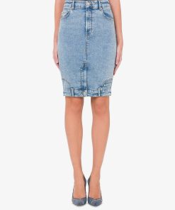 Donne Giannini Gonne | Moschino Jeans Gonna Fantasia Blu (J1295)