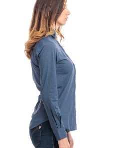 Donne Giannini Camicie | Xacus Camicia Fantasia Blu/Marrone (003)