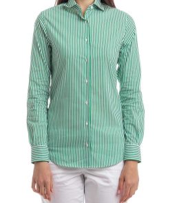 Donne Giannini Camicie | Camicia Xacus 45224 Pina 1103 Verde (3)