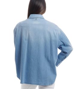 Donne Giannini Camicie | Camicia Dondup Dc233 Ds0259D Be2 Denim Blu (800)