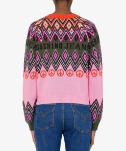 Uomini Giannini Maglioni | Moschino Jeans Maglione Rosa (J1181)