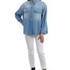 Donne Giannini Camicie | Camicia Dondup Dc233 Ds0259D Be2 Denim Blu (800)