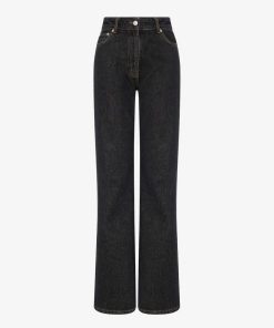 Donne Giannini Jeans | Jeans Moschino Jeans Denim Nero (A1555)