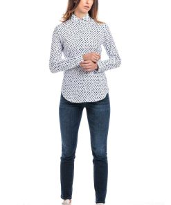 Donne Giannini Camicie | Xacus Camicia Bianco/Blu (001)