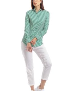 Donne Giannini Camicie | Camicia Xacus 45224 Pina 1103 Verde (3)